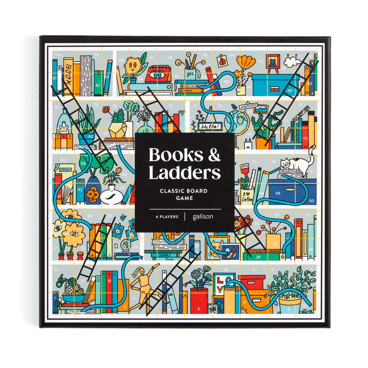 Galison Books and Ladders Classic Board Game