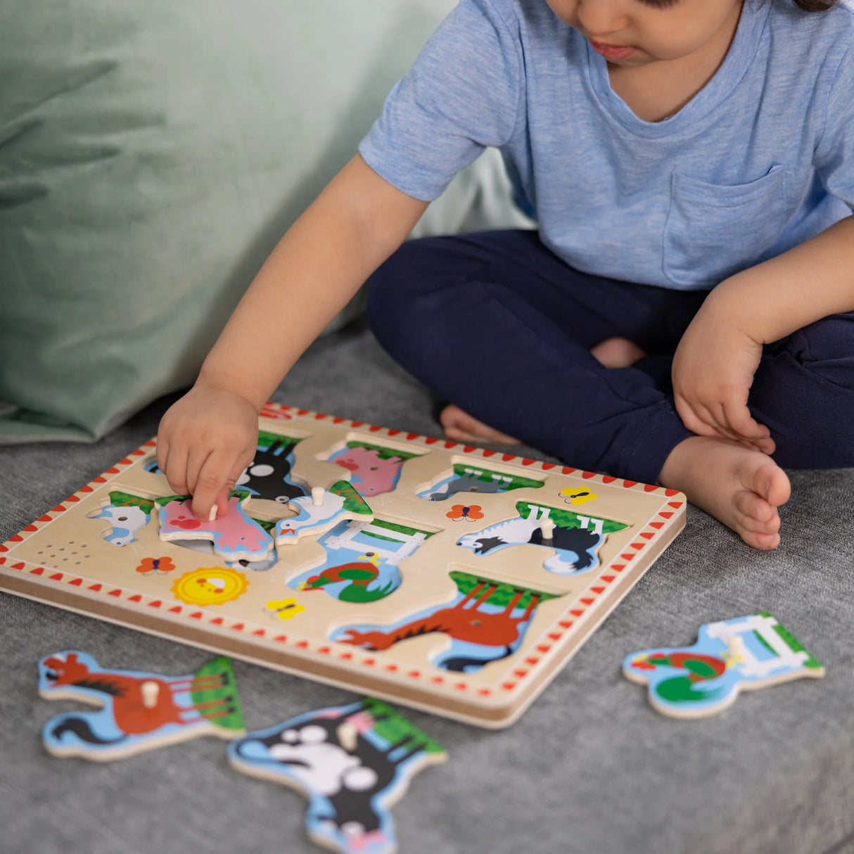 Melissa & Doug: Farm Animals Sound Puzzle 8 Pieces