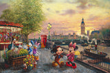Harlington Thomas Kinkade Puzzle Disney Mickey and Minnie in London 1,000 Pieces