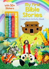 My First Bible Stories Coloring & Activity Book with 4 Crayons and 50+ Stickers