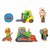 MudPuppy: Construction Site Floor Puzzle with Shaped Pieces - 25 Piece