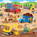 MudPuppy: Construction Site Floor Puzzle with Shaped Pieces - 25 Piece