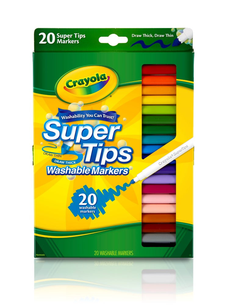 Crayola Washable Super Tips Markers 20 Pack