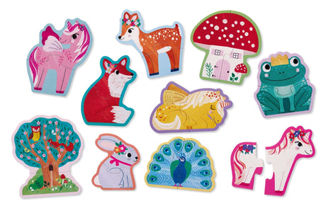 Crocodile Creek: Let's Begin Canister Puzzle - Unicorn (10 x 2pc)