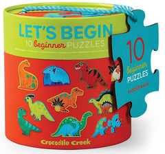 Crocodile Creek: Let's Begin Canister Puzzle - Dinosaurs (10 x 2pc)