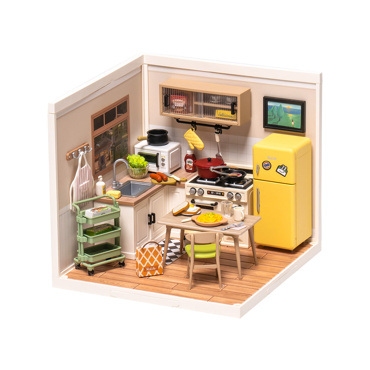 Rolife: Happy Meals Kitchen - Super Creator Plastic DIY Miniature Puzzle