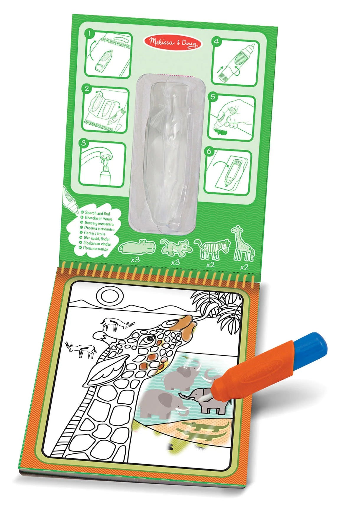 Melissa & Doug: On The Go: Water WOW! Reveal Pad - Safari