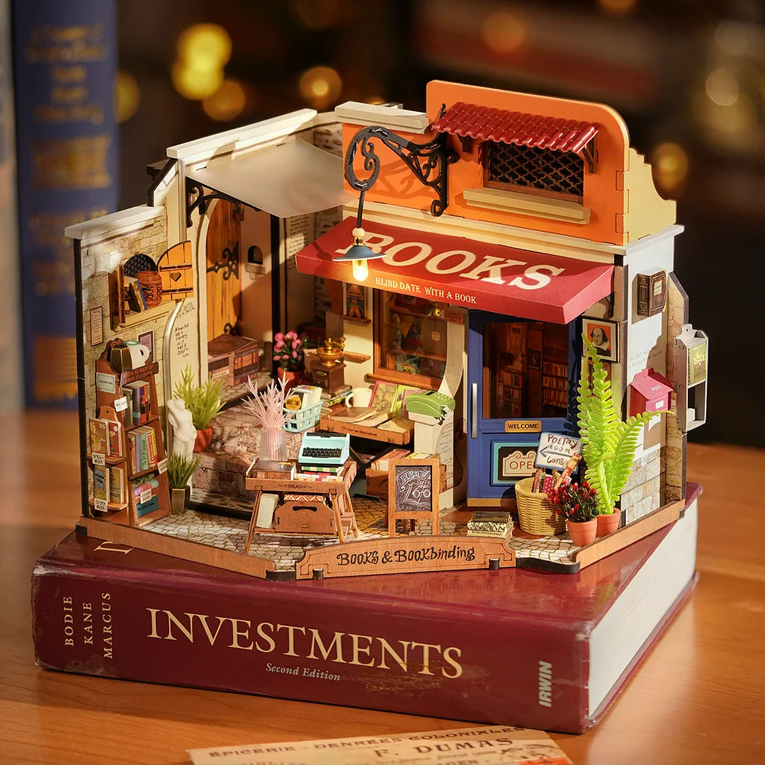 Rolife Corner Bookstore DIY Miniature Puzzle - (DG164)
