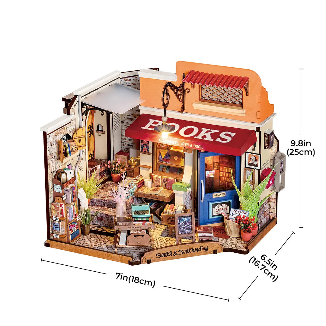 Rolife Corner Bookstore DIY Miniature Puzzle - (DG164)