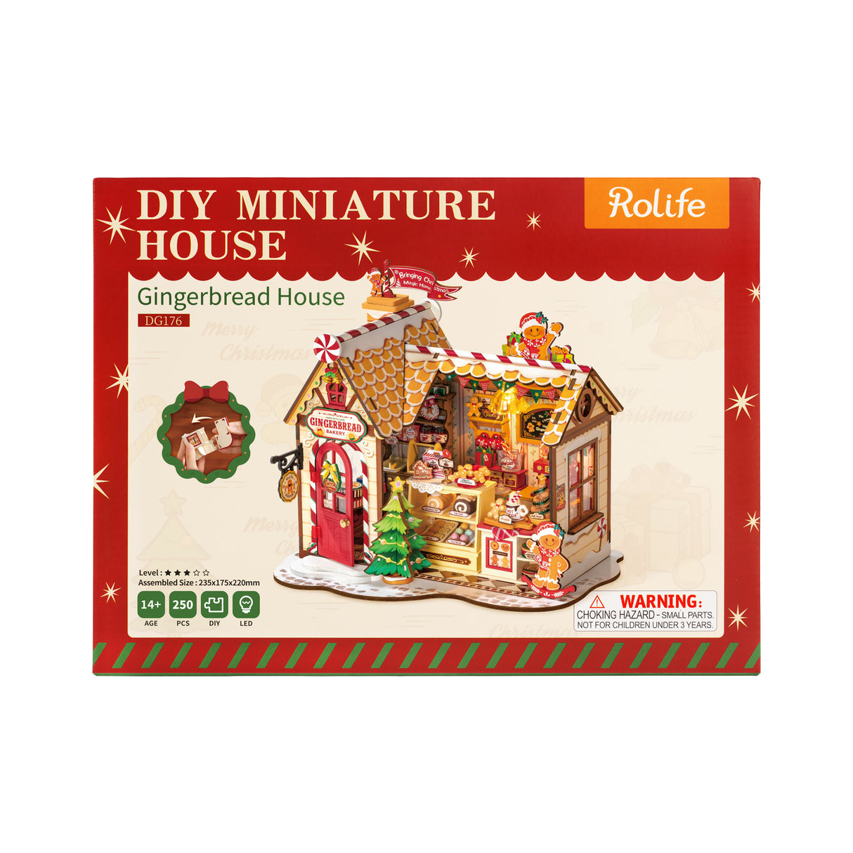 Rolife Gingerbread House DIY 3D Wooden Puzzle - (DG176)