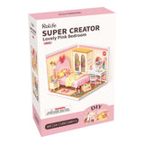 Rolife: Lovely Pink Bedroom - Super Creator Plastic DIY Miniature Puzzle