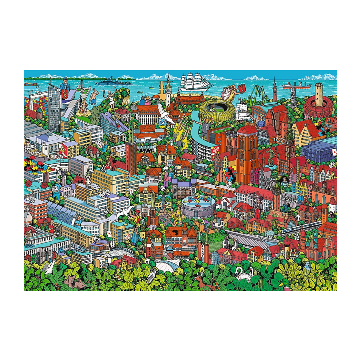 Trefl: 40th Anniversary of Trefl - Tri-City - 1000pc Jigsaw Puzzle