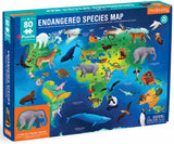 MudPuppy: Endangered Species Around the World Geography Puzzle - 80 Piece