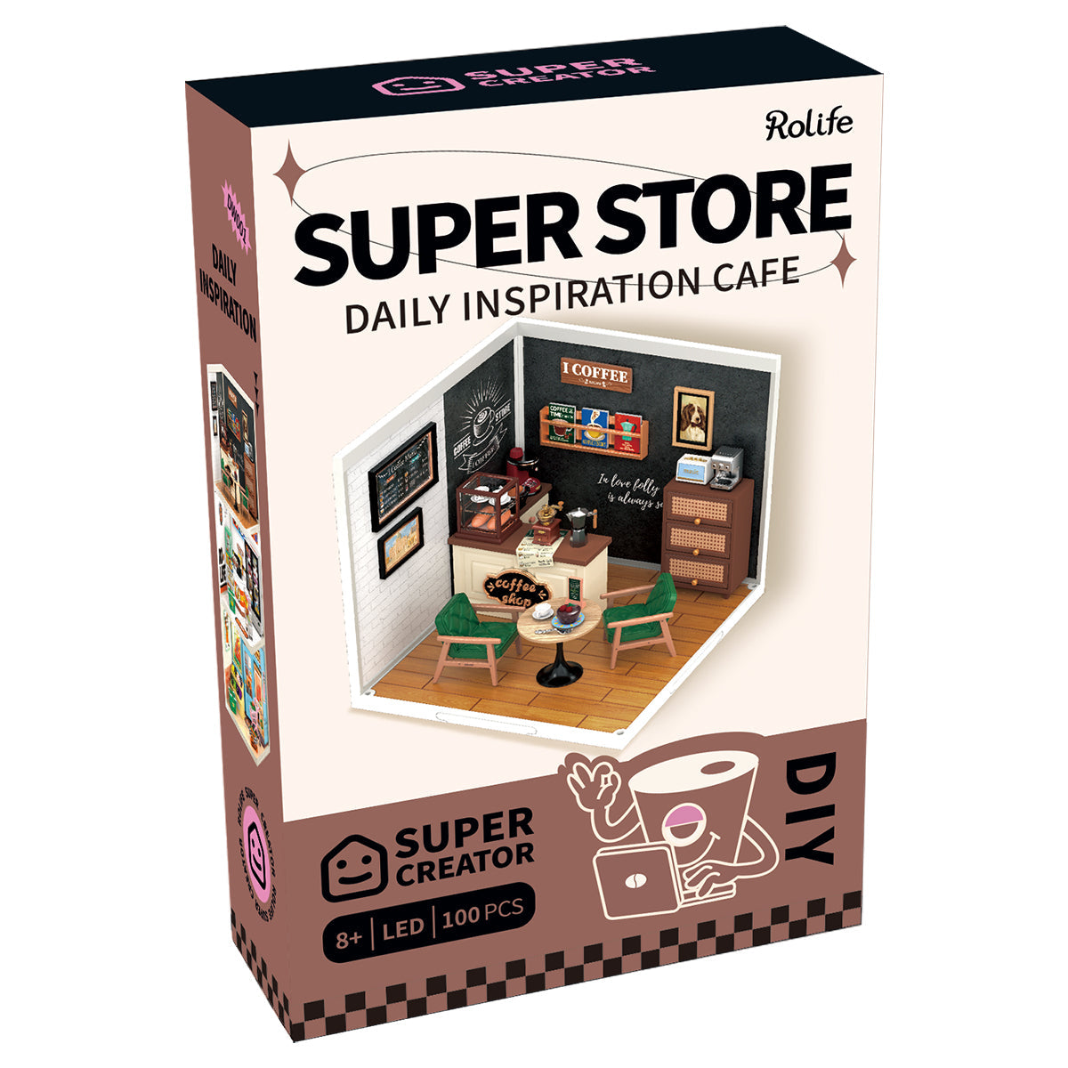 Rolife: Daily Inspiration Cafe - Super Creator Plastic DIY Miniature Puzzle