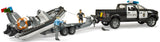 Bruder: RAM 2500 Police Pickup & Trailer with Boat & Light & Sound Module
