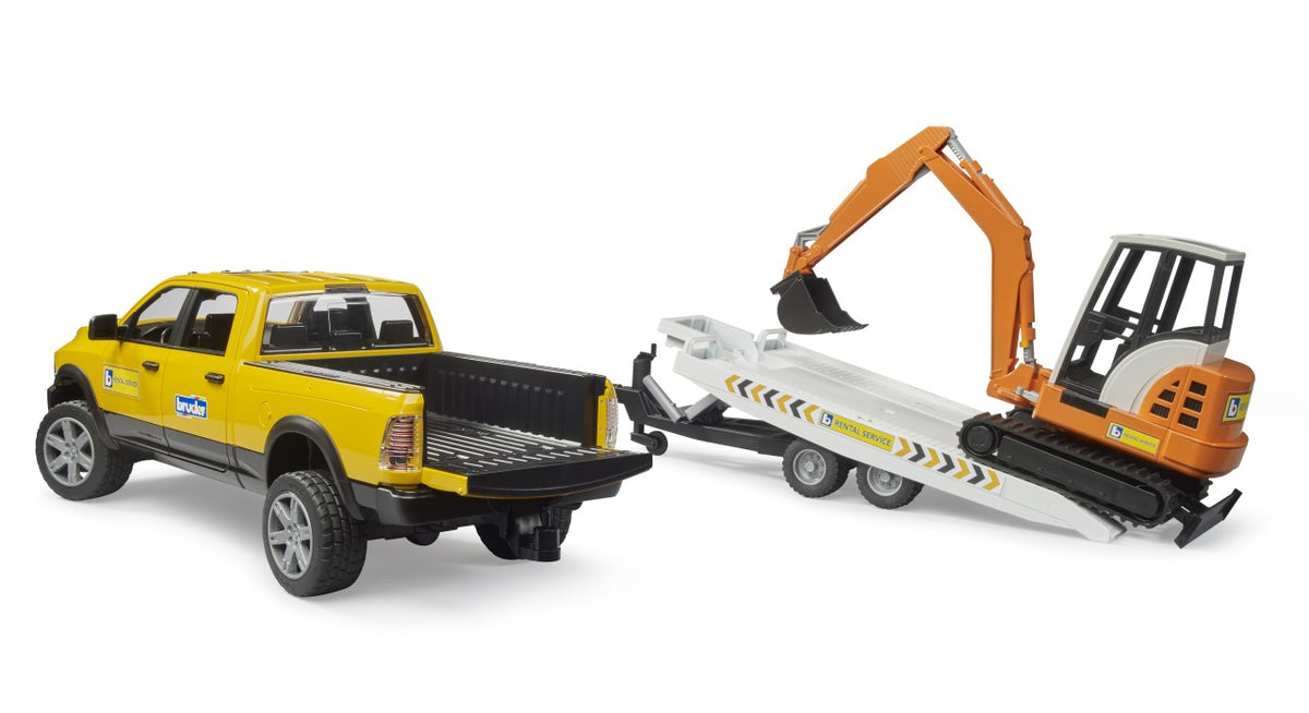 Bruder: RAM Rental Service with Mini Excavator