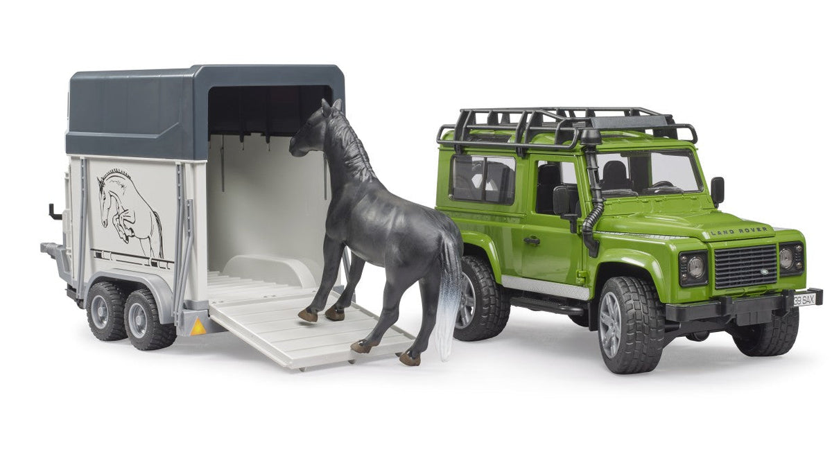 Bruder: Land Rover Defender & Horse Trailer