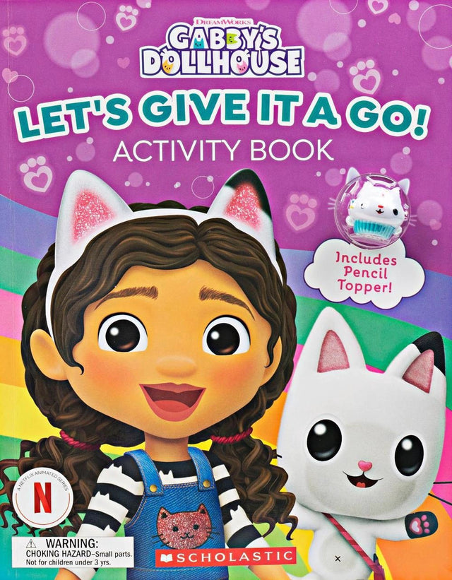 Gabby's Dollhouse: Let's Give it a Go! Activity Book with Pencil Topper (DreamWorks)