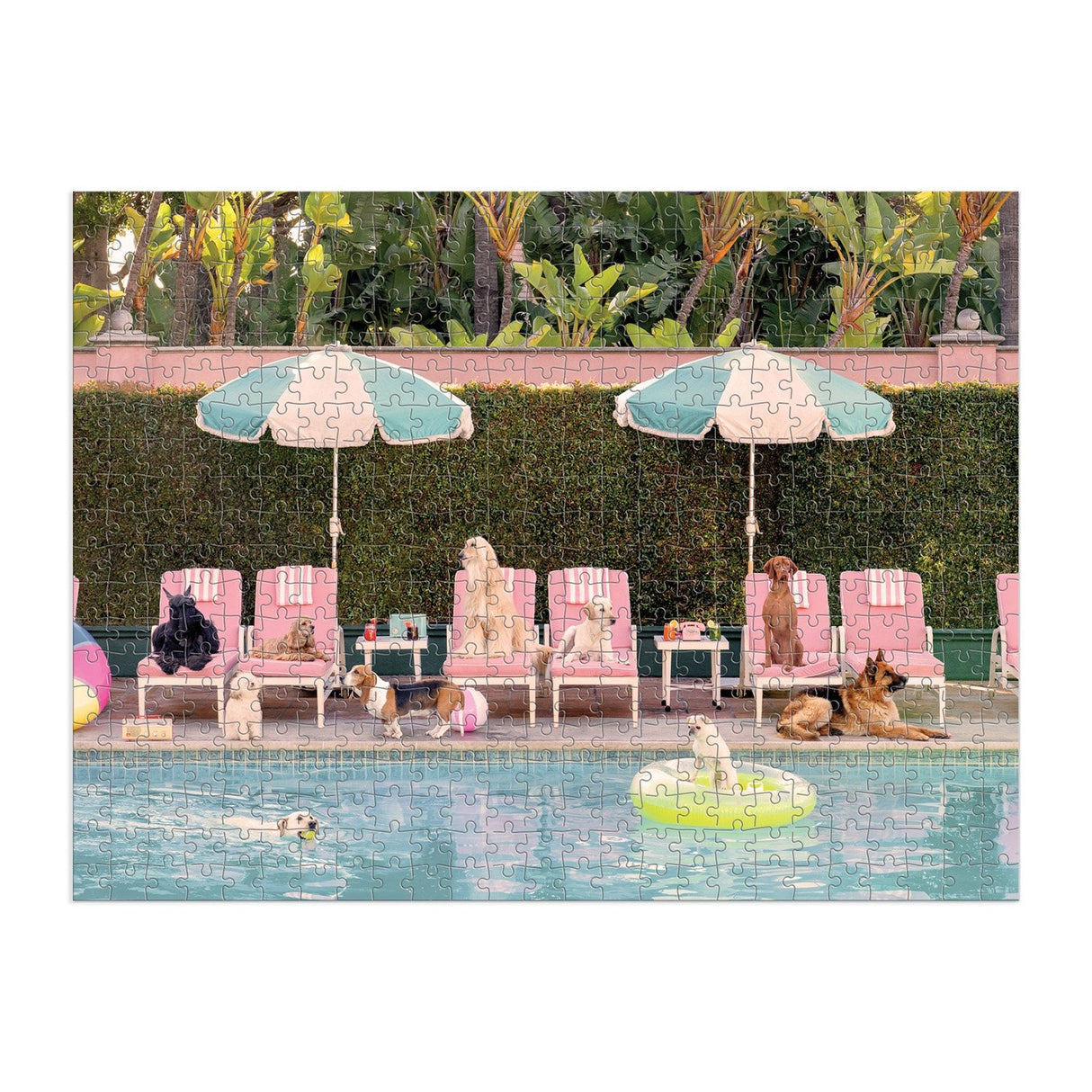 Galison The Dogs at the Beverly Hills Hotel Puzzle - Double-sided - 500 Piece