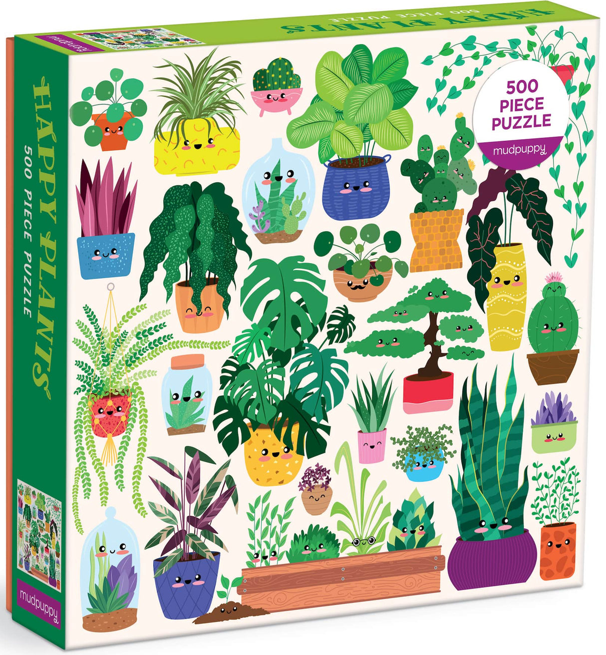 MudPuppy: Happy Plants Family Puzzle - 500pc