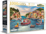 Harlington Thomas Kinkade Puzzle Disney Mickey and Minnie in Italy 1,000 Pieces