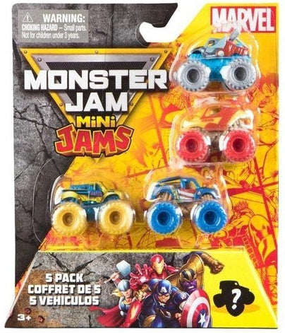 Monster Jam Minis Marvel - 5 Pack