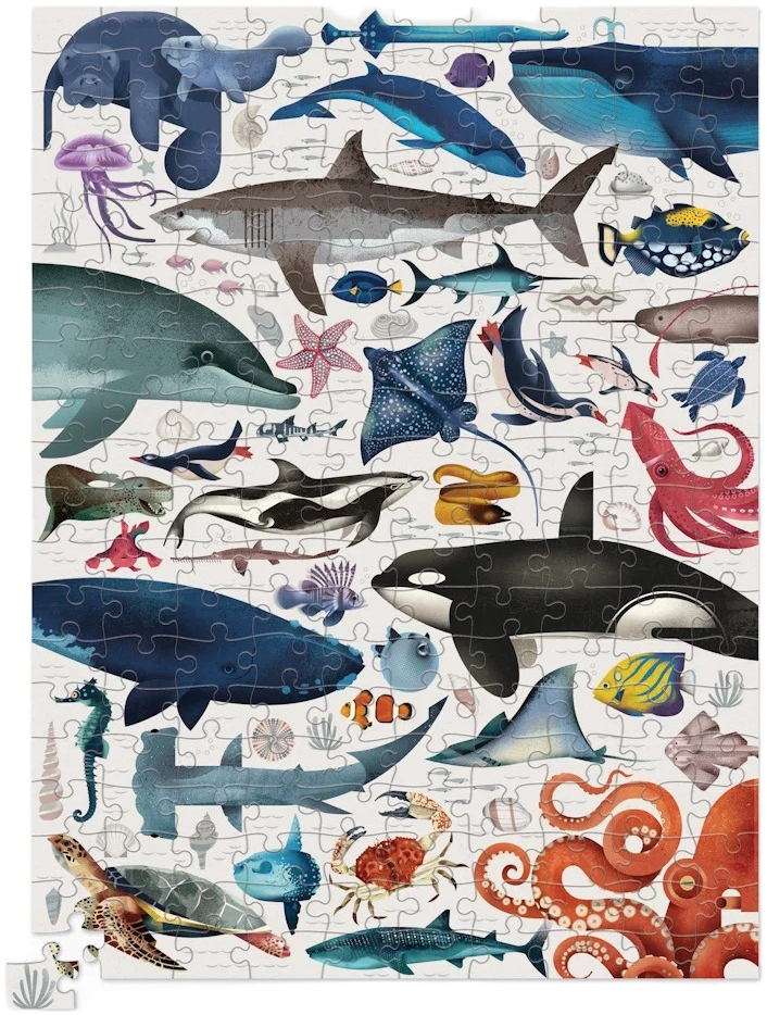 Crocodile Creek: 200pc Animals Puzzle - Ocean Animals