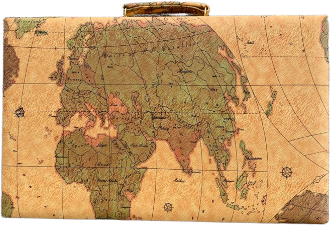 Backgammon Backgammon Antique World Map Tan (38cm/15")