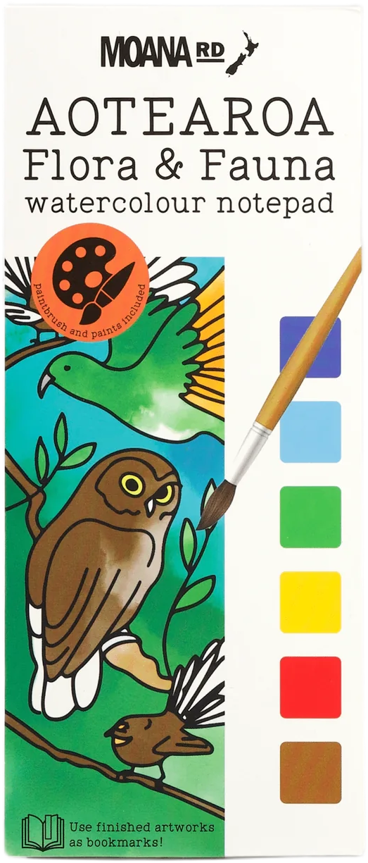 Moana Road: Water Colour Notepad - Flora & Fauna