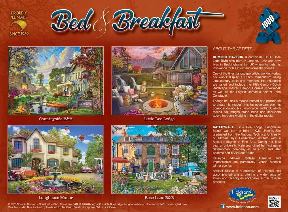 Bed & Breakfast: 1000pc Puzzle - Countryside B&B