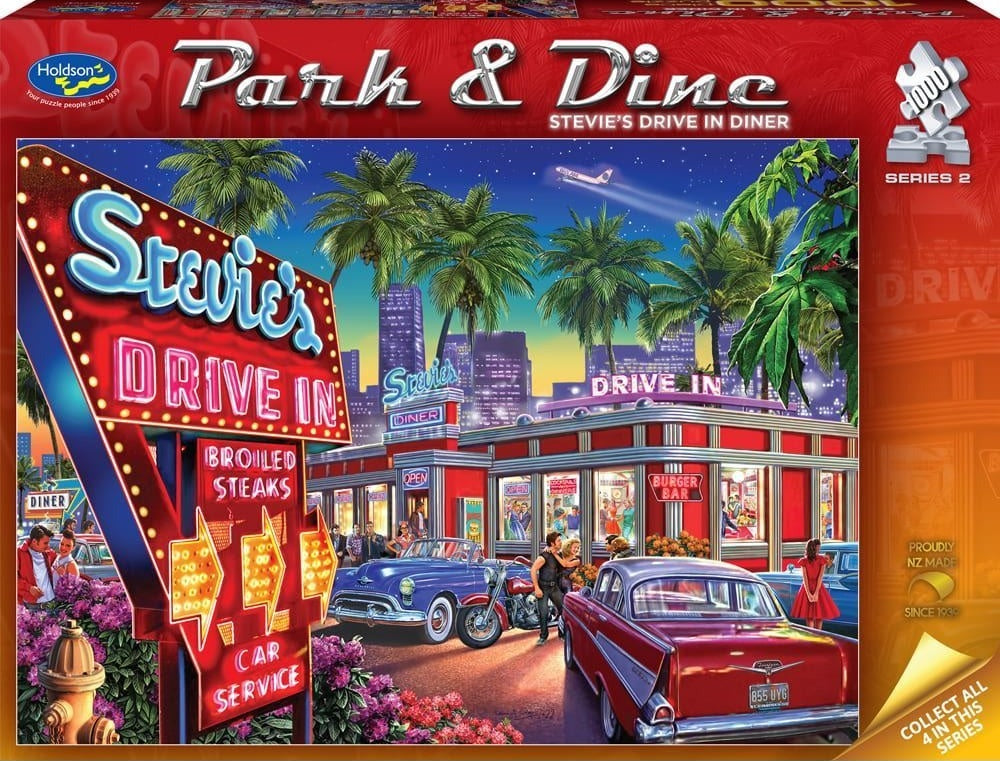 Park N Dine Series 2: 1000pc Puzzle - Stevie's Drive in Diner