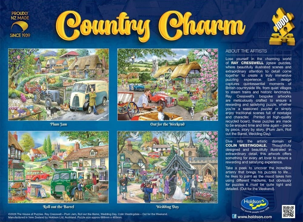 Country Charm: 1000pc Puzzle - Out for the Weekend