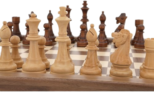 Dal Rossi Italy Walnut  Chess Set (18")