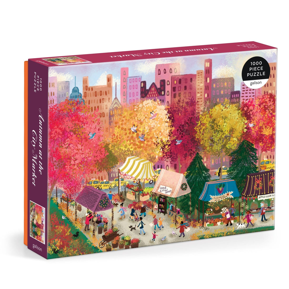 Galison Joy Laforme -  Autumn at the City Market Puzzle - 1000 Piece