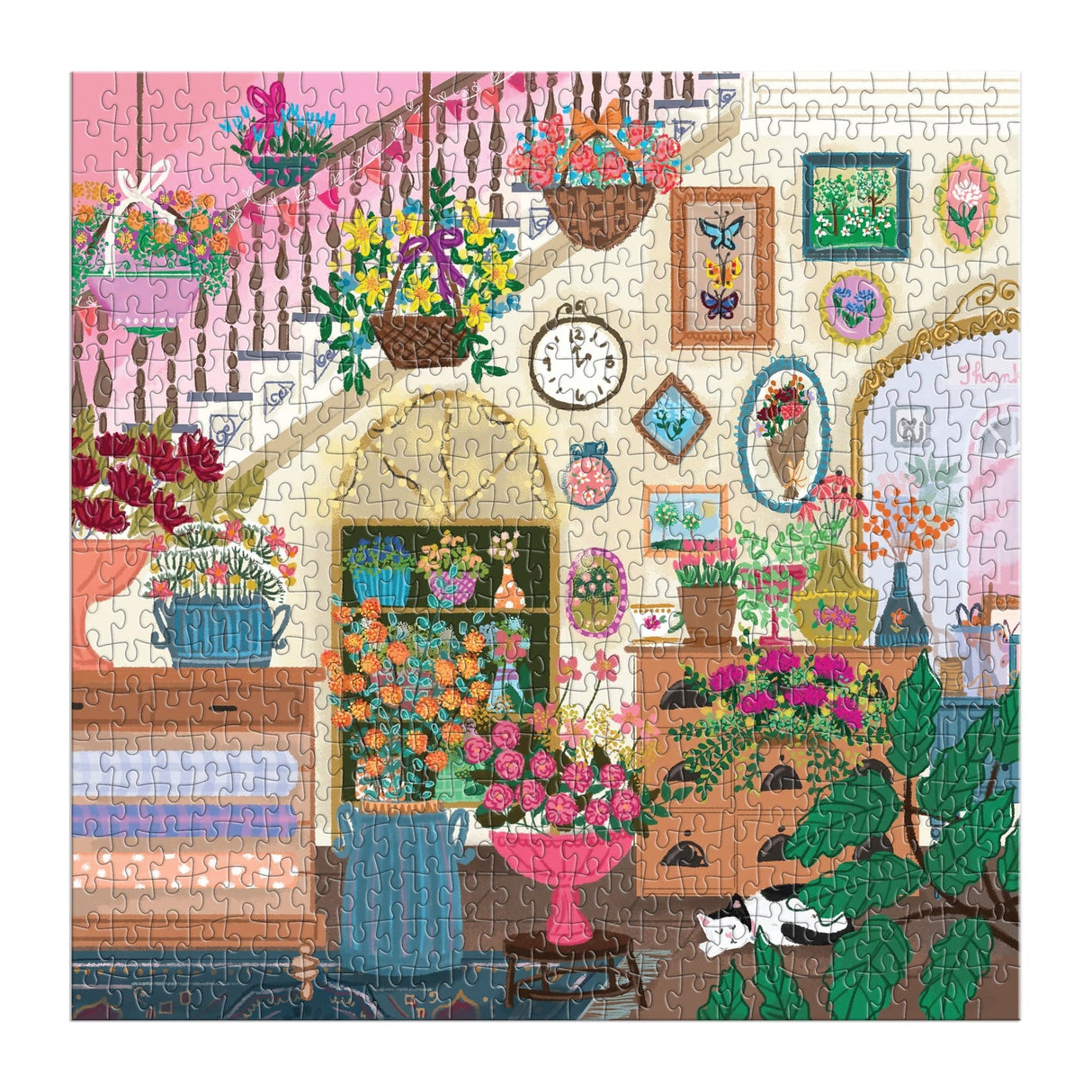 Galison Joy Laforme - Flower Shop House Shaped Puzzle - 500 Piece