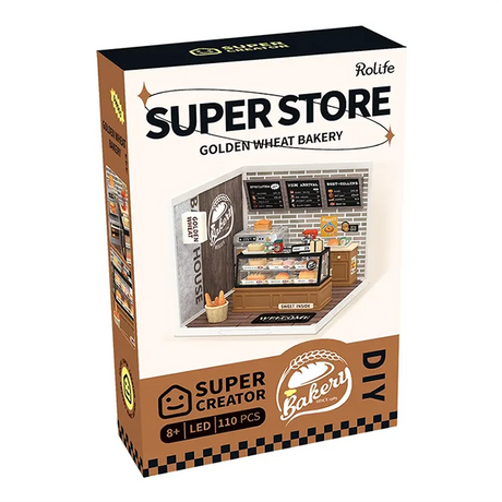 Rolife Golden Wheat Bakery DIY Plastic Miniature Puzzle - (DW005B)