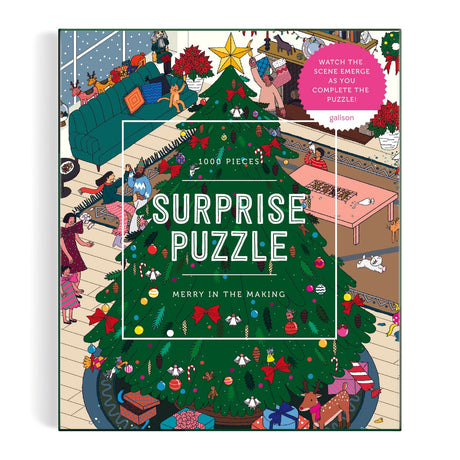Galison Merry in the Making Surprise Puzzle - 1000 Piece