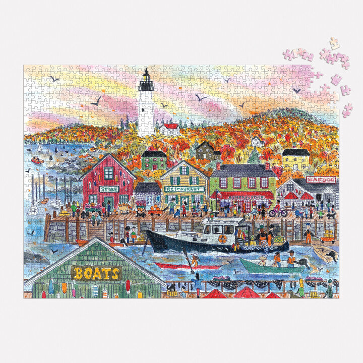 Galison Michael Storrings Autumn by the Sea Puzzle - 1000 Piece