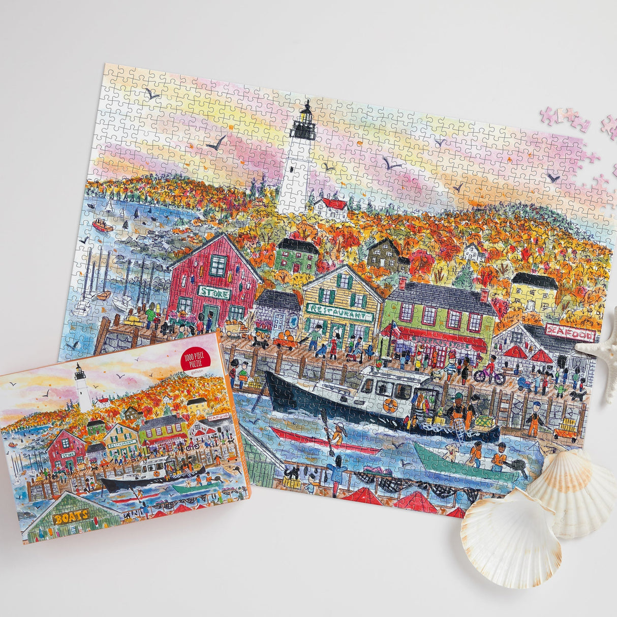 Galison Michael Storrings Autumn by the Sea Puzzle - 1000 Piece