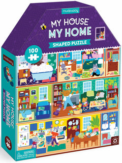 MudPuppy: My House My Home House-Shaped Puzzle - 100 Piece