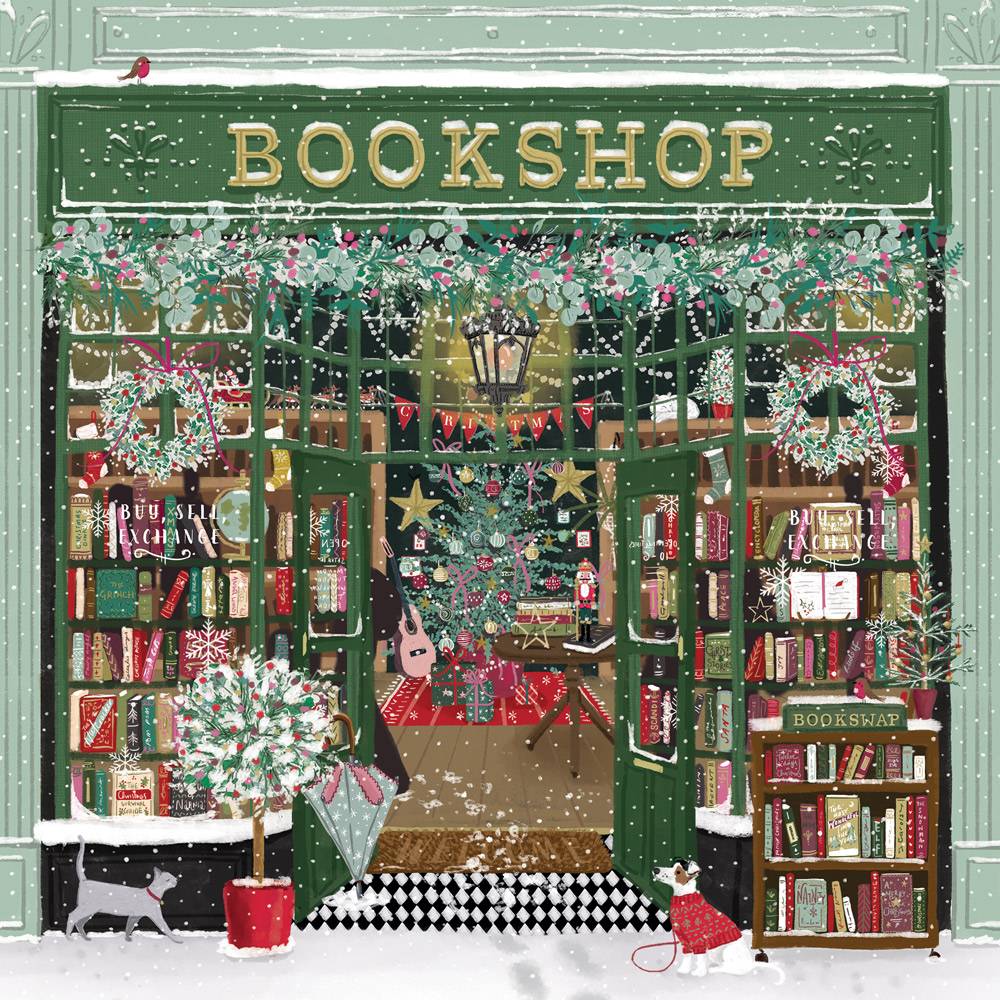 Pieces & Peace: Christmas Bookstore Puzzle - 1000 Pieces