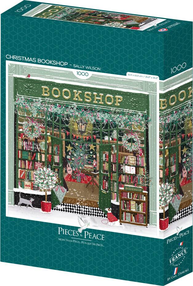 Pieces & Peace: Christmas Bookstore Puzzle - 1000 Pieces