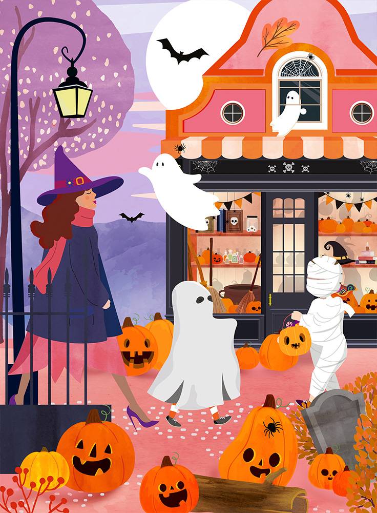 Pieces & Peace: Halloween Mini Puzzle - 96 Pieces