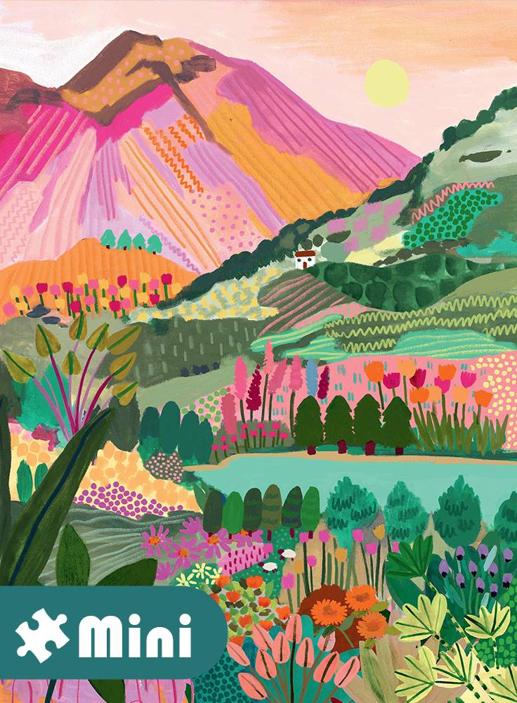 Pieces & Peace: Rainbow Mountain Mini Puzzle - 96 Pieces