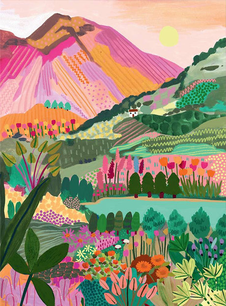 Pieces & Peace: Rainbow Mountain Mini Puzzle - 96 Pieces