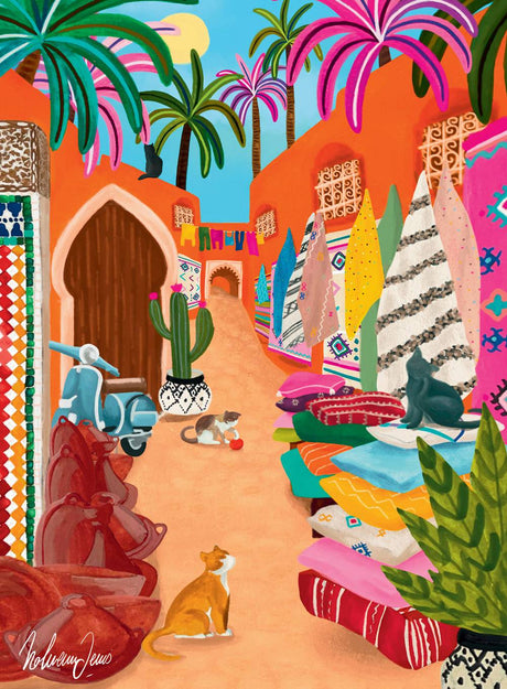 Pieces & Peace: Souk of Marrakech Mini Puzzle - 96 Pieces