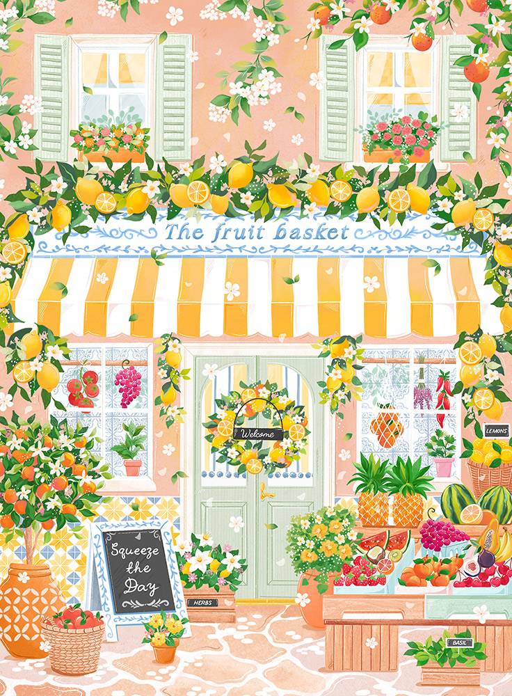 Pieces & Peace: The Fruit Basket Mini Puzzle - 96 Pieces