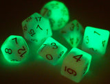 Pink & Blue Glow in the Dark Role Playing Game Dice