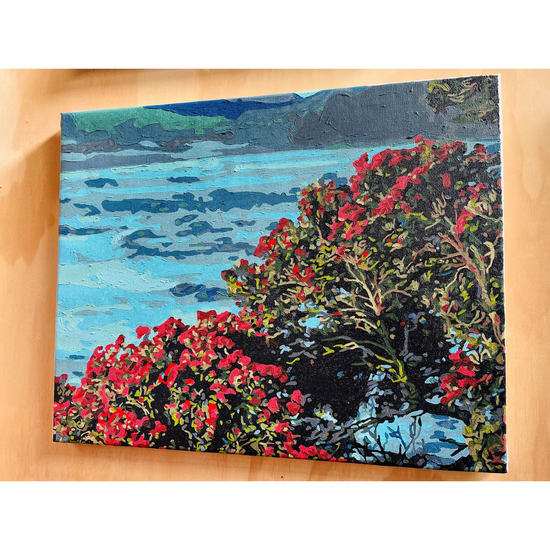 Kiwi Paint By Numbers - Pohutukawa Tree