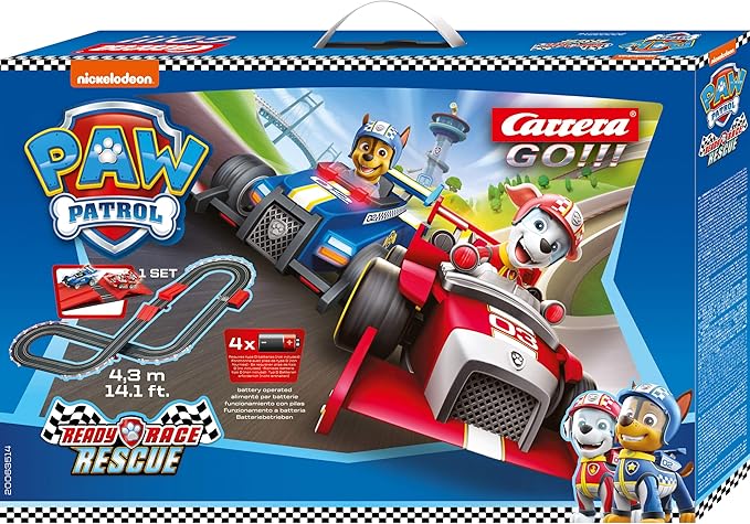 Carrera GO!!! Battery Operated Paw Patrol - Ready, Race, Rescue Slot Car Set